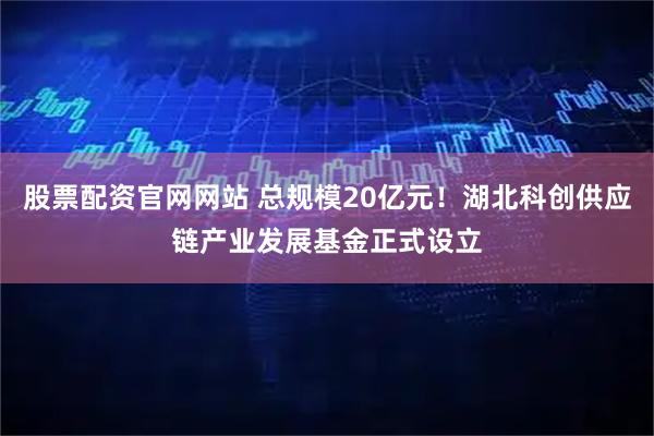 股票配资官网网站 总规模20亿元！湖北科创供应链产业发展基金正式设立