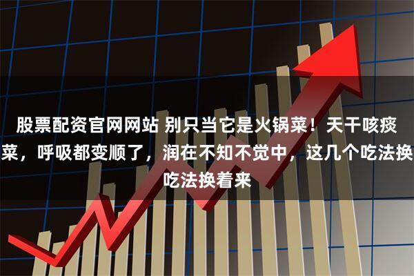 股票配资官网网站 别只当它是火锅菜！天干咳痰吃这菜，呼吸都变顺了，润在不知不觉中，这几个吃法换着来